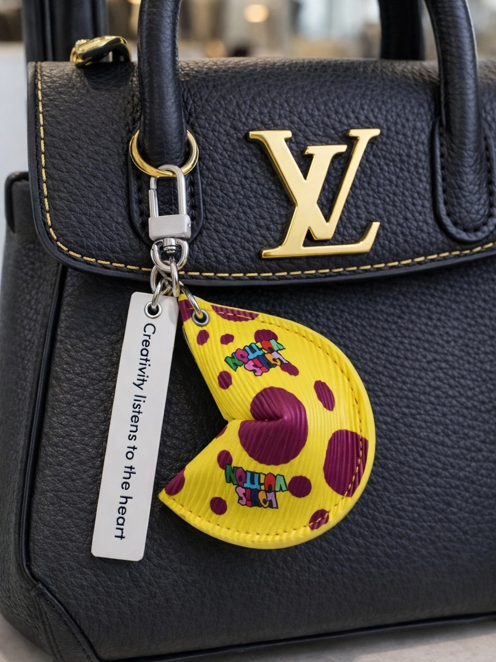 Luxury Fortune Cookie Charm Keychain Brand New